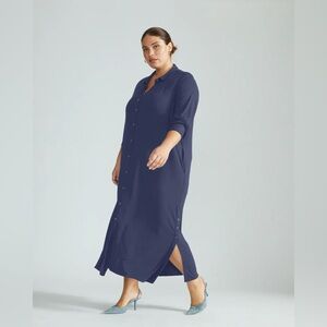 Universal Standard Sally Liquid Jersey Shirt Dress